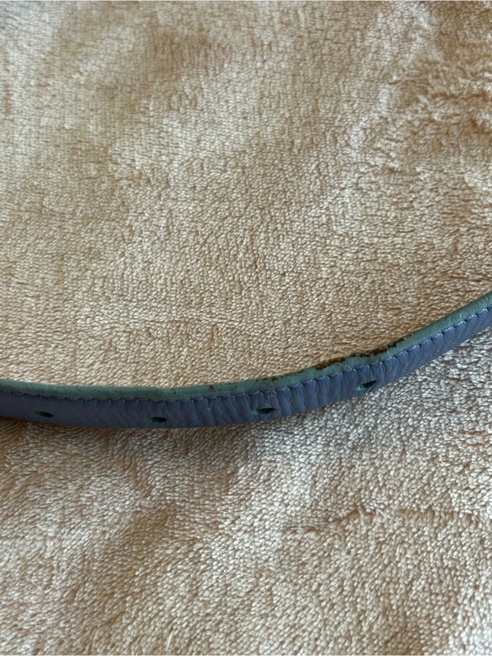 Talbots vintage periwinkle leather belt with braided buckle and loop size M